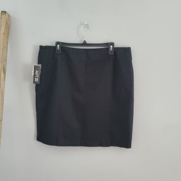 Apt. 9 Black Tie Mini Pencil Skirt Size 18 - Picture 2 of 6